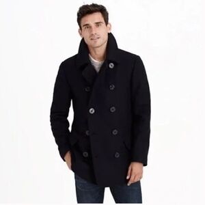 J Crew Sz S Navy Wool Peacoat Coat Jacket